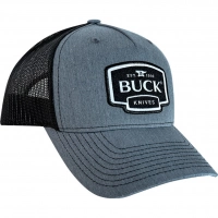 Бейсболка Buck Gray Logo Patch Cap, серо-черная купить в Астрахани