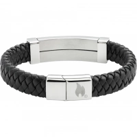 Браслет Zippo Steel Bar Braided Leather Bracelet (20 см) купить в Астрахани