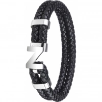 Браслет Zippo Steel Braided Leather Bracelet (20 см) купить в Астрахани