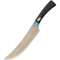 Кухонный нож пчак QSP Noble Series, сталь Laminated Damascus, рукоять дерево айронвуд купить в Астрахани