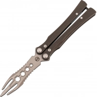 Нож-бабочка со сменным лезвием Maxace Loran Brown, сталь M390, рукоять титан купить в Астрахани