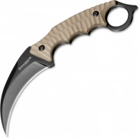 Нож с фиксированным клинком Magnum Spike Karambit — Boker 02SC028, сталь 440A EDP, рукоять стеклотекстолит G10, песочный купить в Астрахани