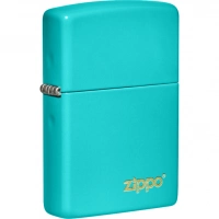 Зажигалка Classic Flat Turquoise ZIPPO Logo купить в Астрахани