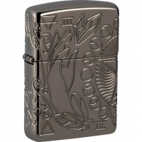 Зажигалка ZIPPO Armor® Wicca Design с покрытием Black Ice®, черная купить в Астрахани