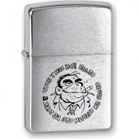 Зажигалка ZIPPO Горилла, латунь с покрытием Brushed Chrome, серебристый, матовая, 36х12×56 мм купить в Астрахани