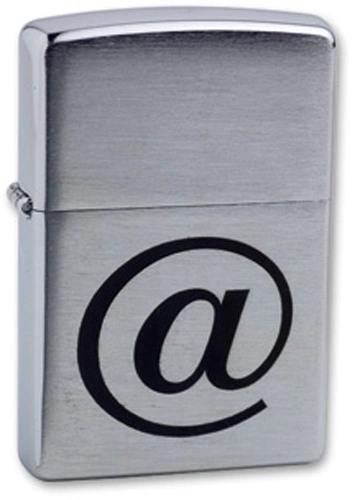 Зажигалка ZIPPO Internet Brushed Chrome, латунь с ник.хром. покрыт., серебр., матов., 36х56х12 мм