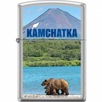 Зажигалка ZIPPO Камчатка с покрытием Satin Chrome™ купить в Астрахани