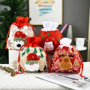 Christmas Gift Bag Christmas Decorations Children Red Portable Candy Bag Old Man Snowman Apple Bag